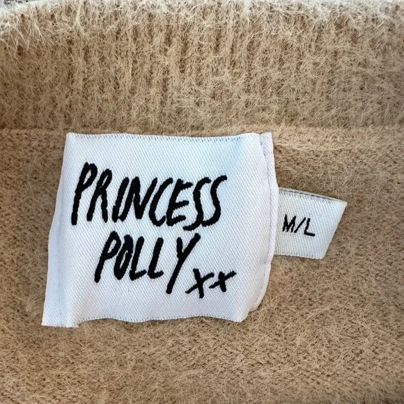 Princess Polly Fuzzy Knit Cropped Sweater - Cozy Pullover Jumper Top Womens - Picture 4 of 7